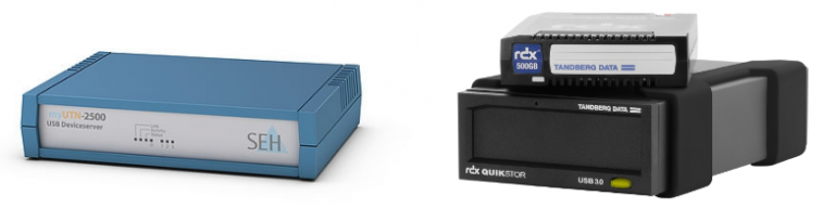USBデバイスサーバーでRDX USB外付けドライブをネットワーク接続